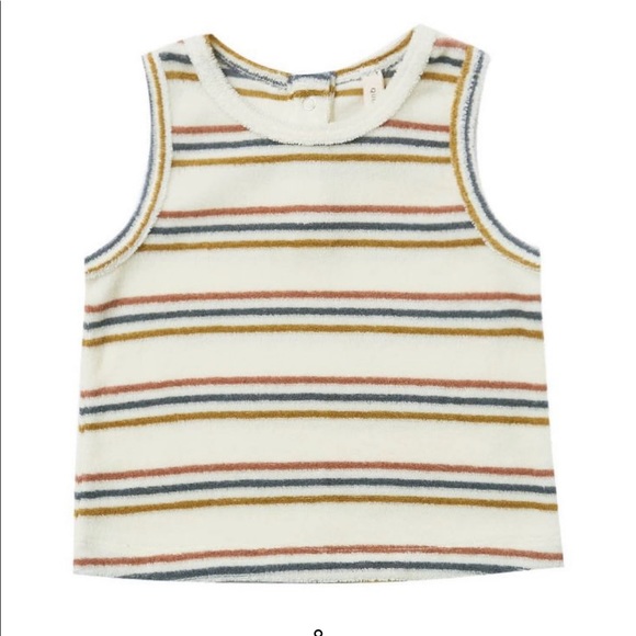 Quincy Mae Terry Tank in Retro Stripe - Picture 1 of 2